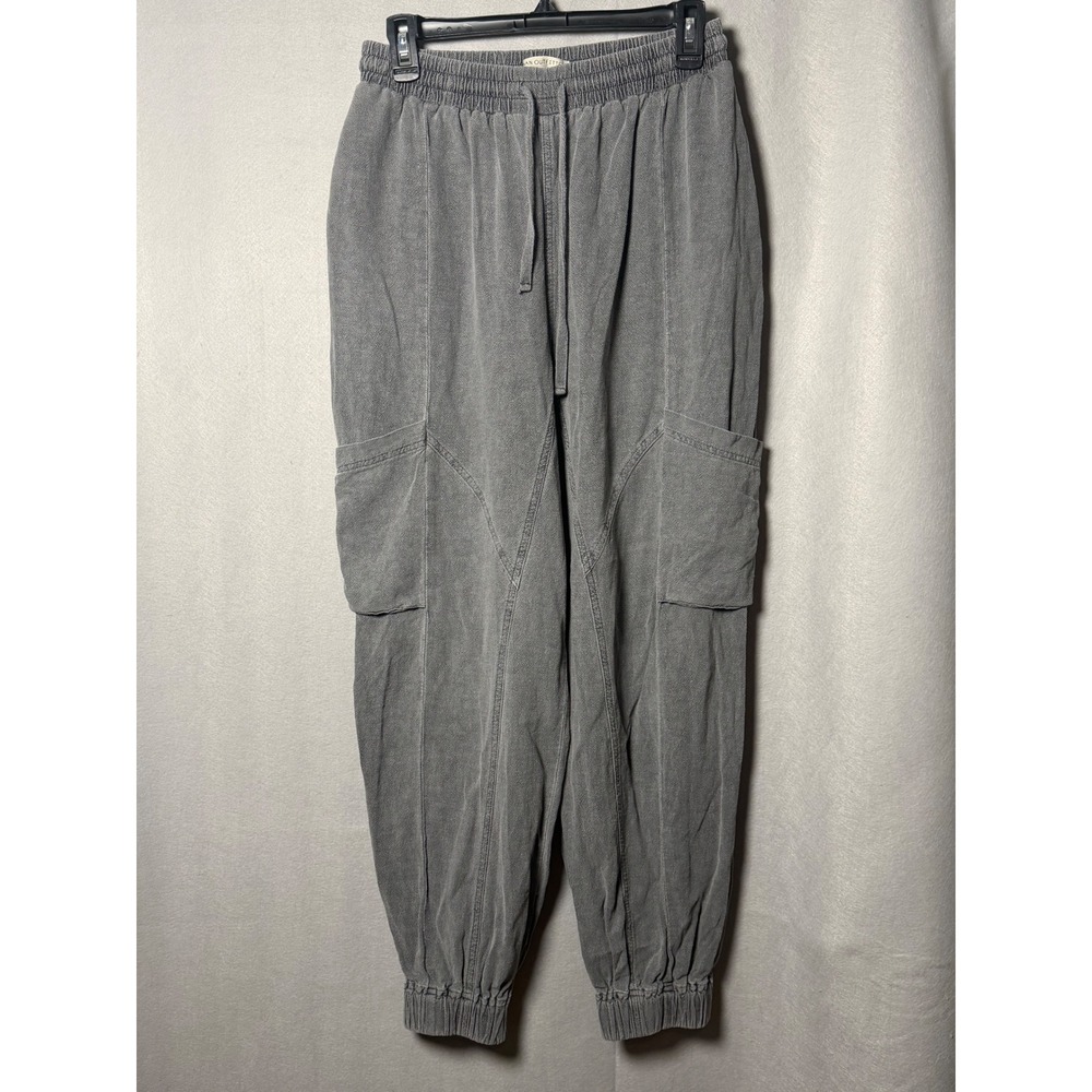 Urban Outfitters Grey Cargo Jogger Pants Elastic Waist Utility Trousers M